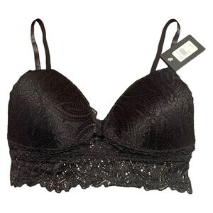 Fredericks of Hollywood Finley black lace bra size M and XL NWT
